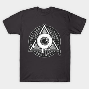 All-Seeing I ------ Illuminati Melty Eye Symbol T-Shirt